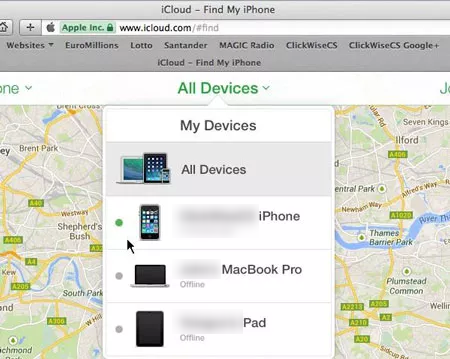 Localiser mon iPhone X