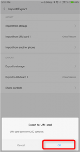 Importer contacts iPhone à SIM