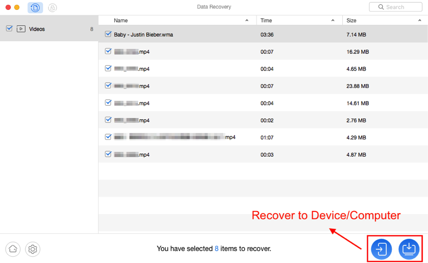 PhoneRescue - 恢復到裝置